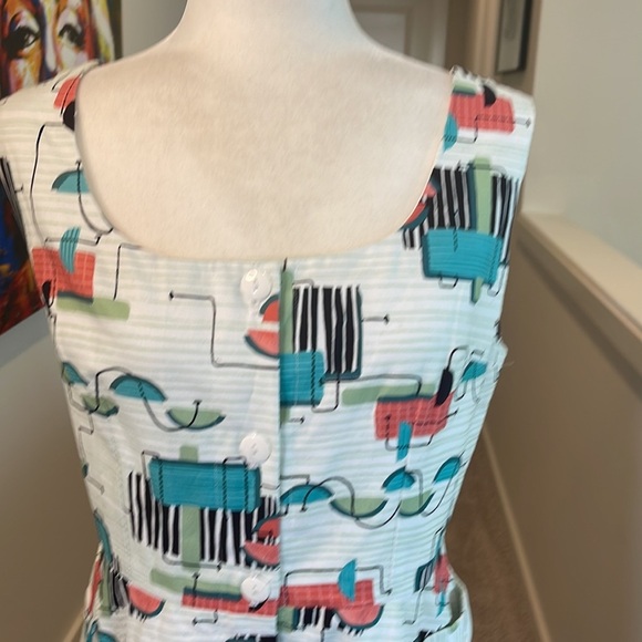 Raymond Chapman contemporary couture flared dress Palm Springs style - Picture 4 of 15